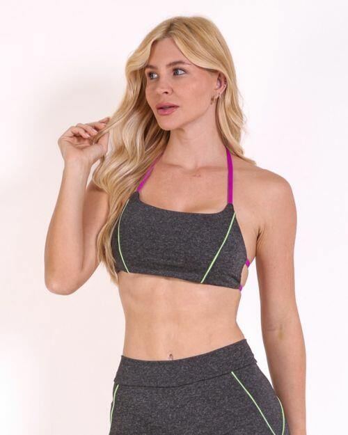 Top Zoe Mescla Escuro