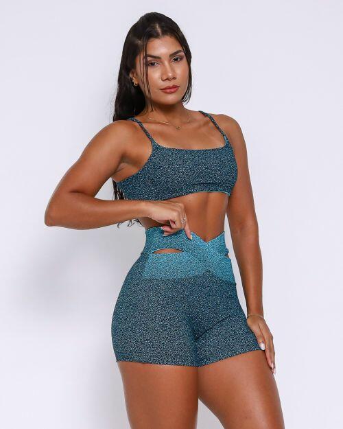 Conjunto Short Cós Cruzado New Degradê + Top Ju