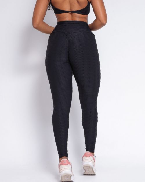 Calça Legging Empina Textura Ondas