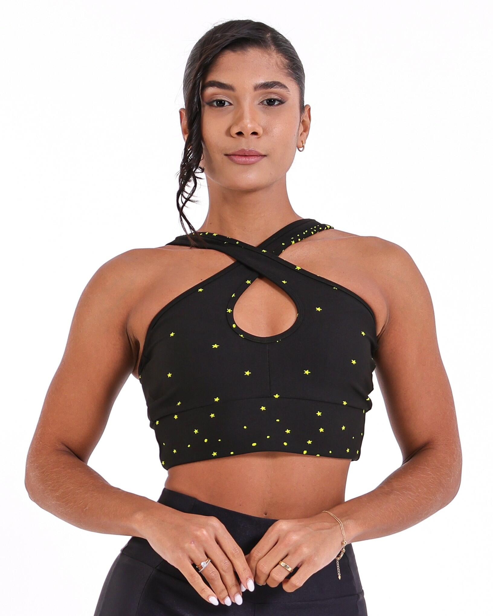 Top Cruzado Degradê Estrelas