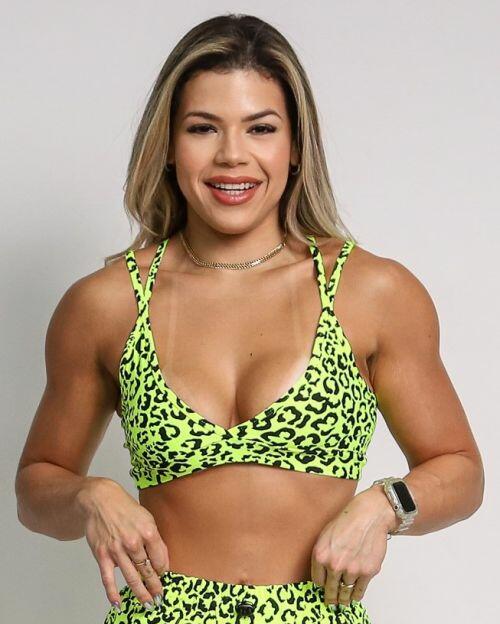 Top Vivi Onça Colors Amarelo Neon