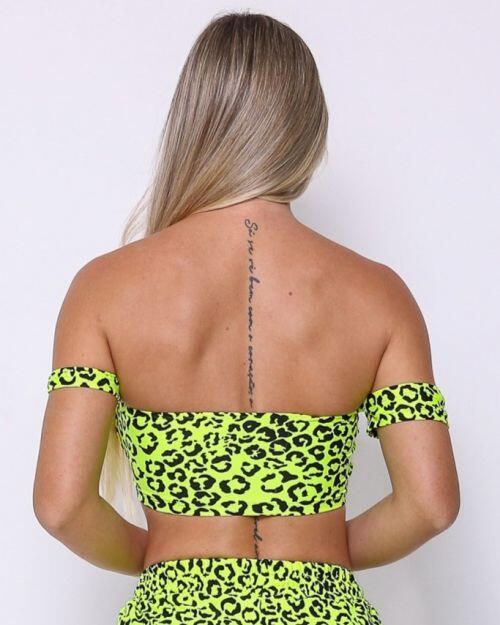 Top Ciganinha On�a Colors Amarelo Neon