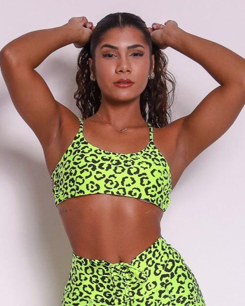 Top Aline On�a Colors Amarelo Neon