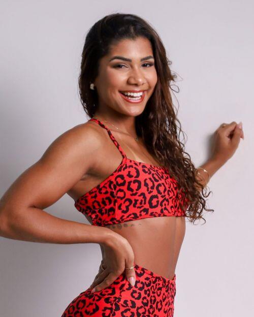 Top Bianca Onça Colors Vermelho