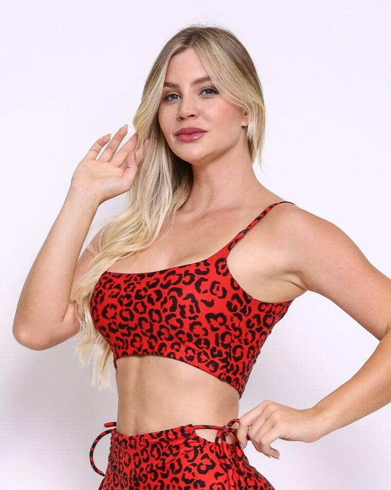 Top Bruna Onça Colors Vermelho