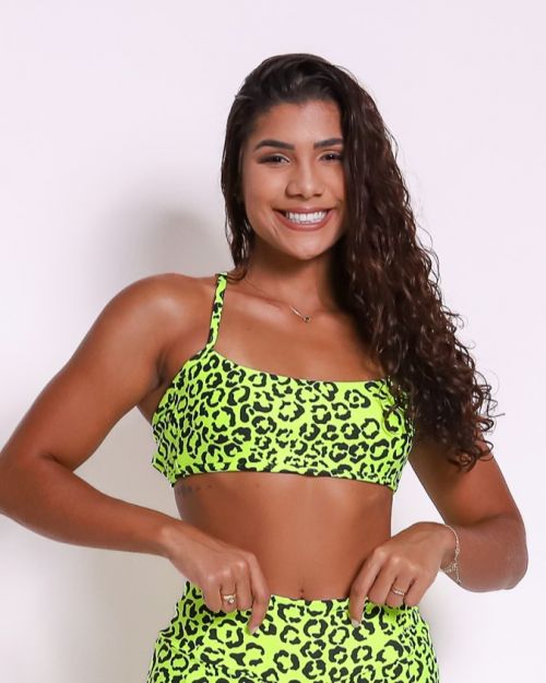 Top Bianca Onça Colors Amarelo Neon