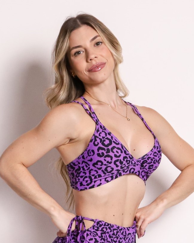 Top Vivi Onça Colors Roxo