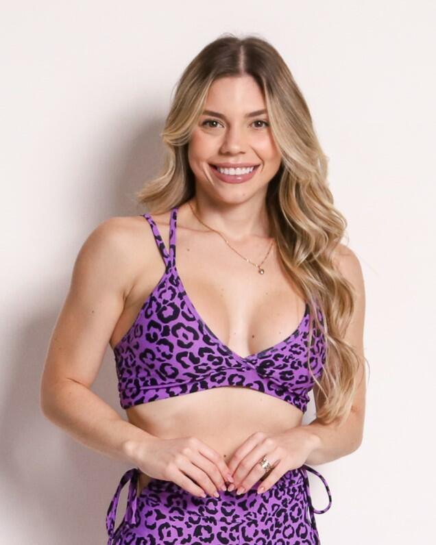 Top Vivi Onça Colors Roxo