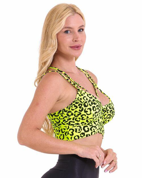 Top Borboleta On�a Colors Amarelo Neon