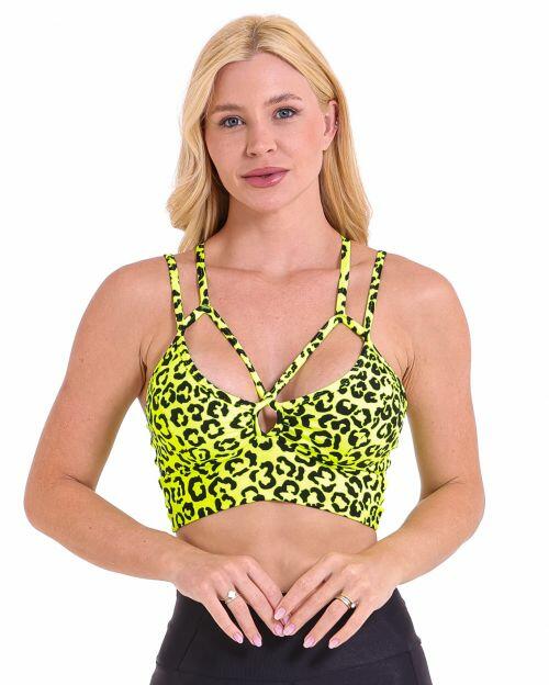 Top Borboleta On�a Colors Amarelo Neon