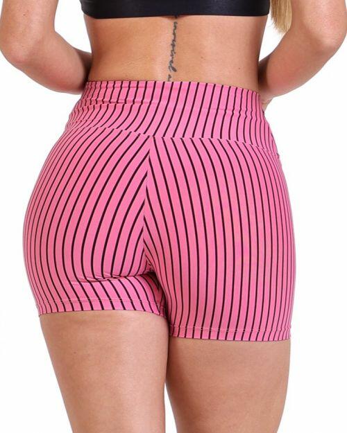 Short Bermuda Listrado Preto/Babaloo