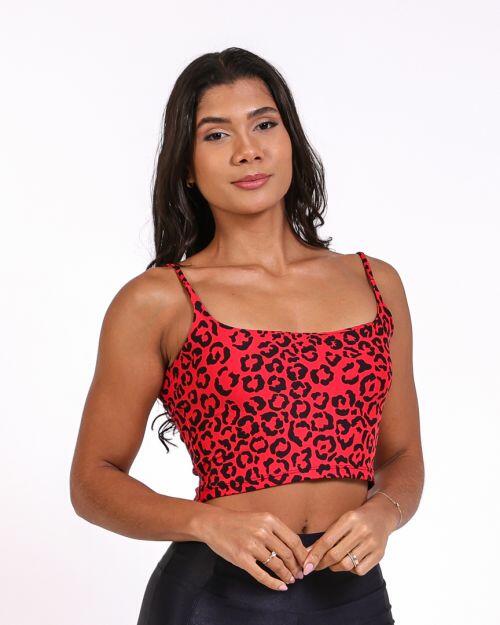 Top Regatinha On�a Colors Vermelho
