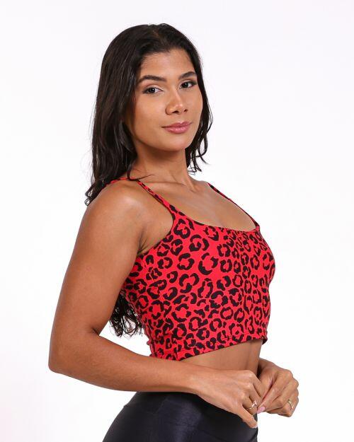 Top Regatinha On�a Colors Vermelho