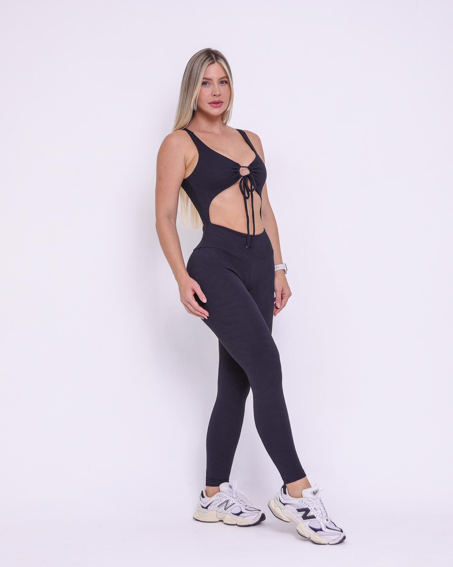 Macacão Bianca Jacquard Folhagem