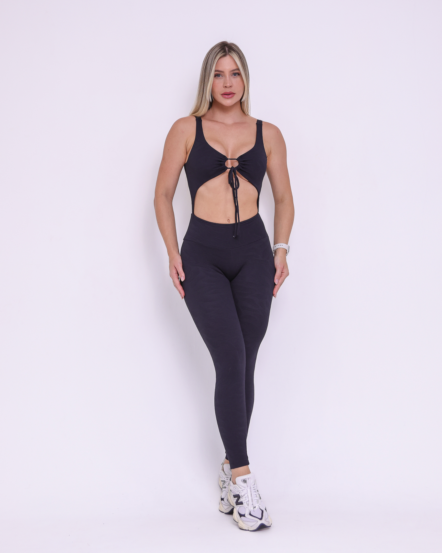 Macacão Bianca Jacquard Folhagem