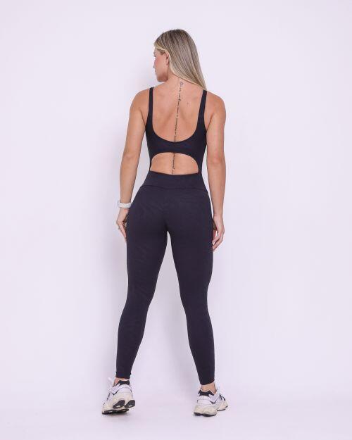 Macacão Bianca Jacquard Folhagem
