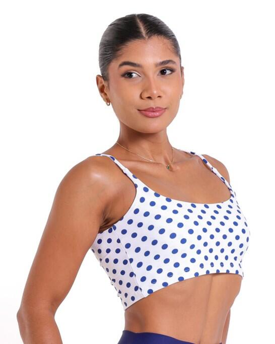 Top Regatinha Poa Azul