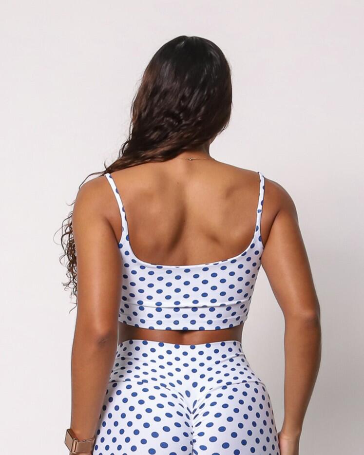 Top Bruna Poá Azul