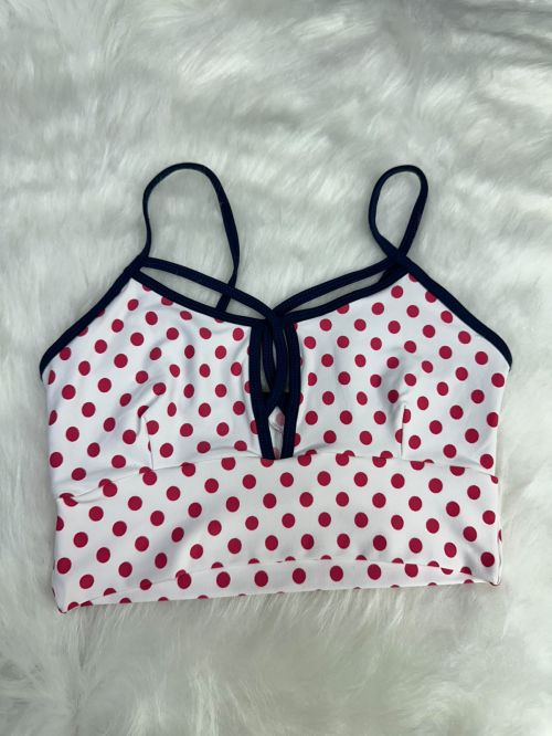 Top Tiras Bicolor Po� Rosa