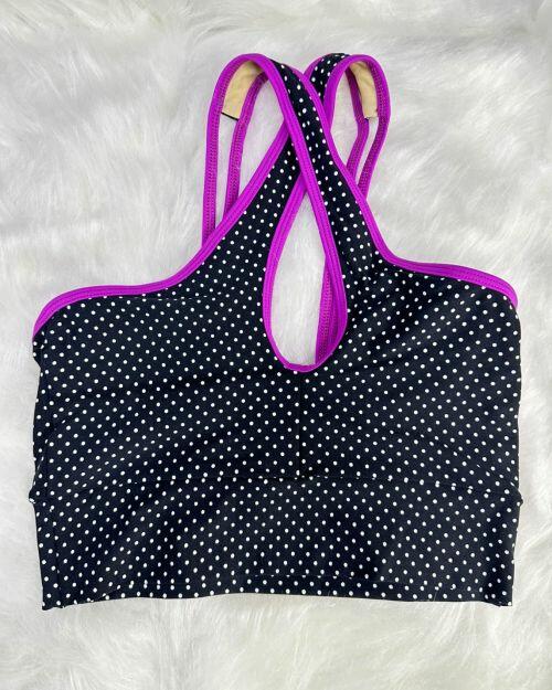 Top Cruzado Bicolor Mini Po� Branco