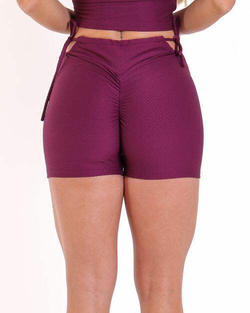 Short Empina Ajuste Textura Colmeia