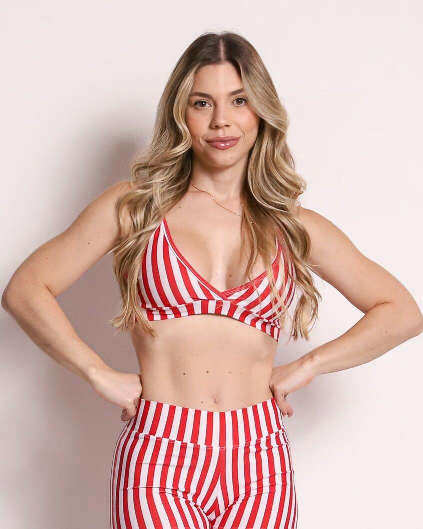 Top Vivi Listrado Branco
