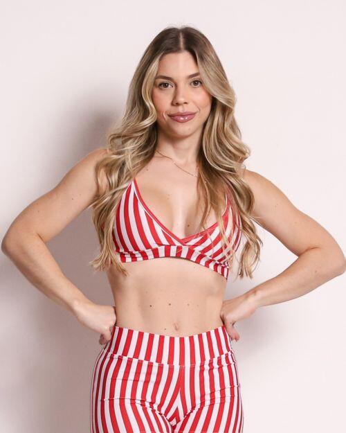 Top Vivi Listrado Branco