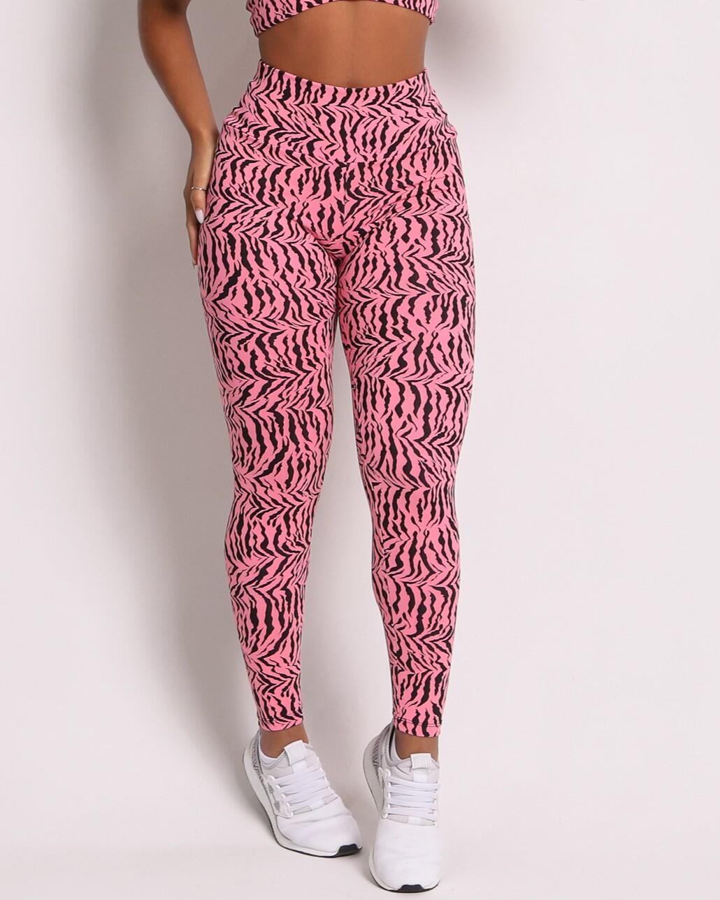 Calça Legging Básica Zebra Pink Lemonade