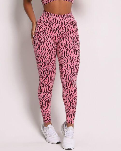 Cal�a Legging B�sica Zebra Pink Lemonade