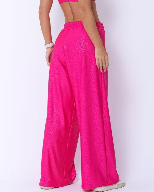 Calça Pantalona Wide Animal Print
