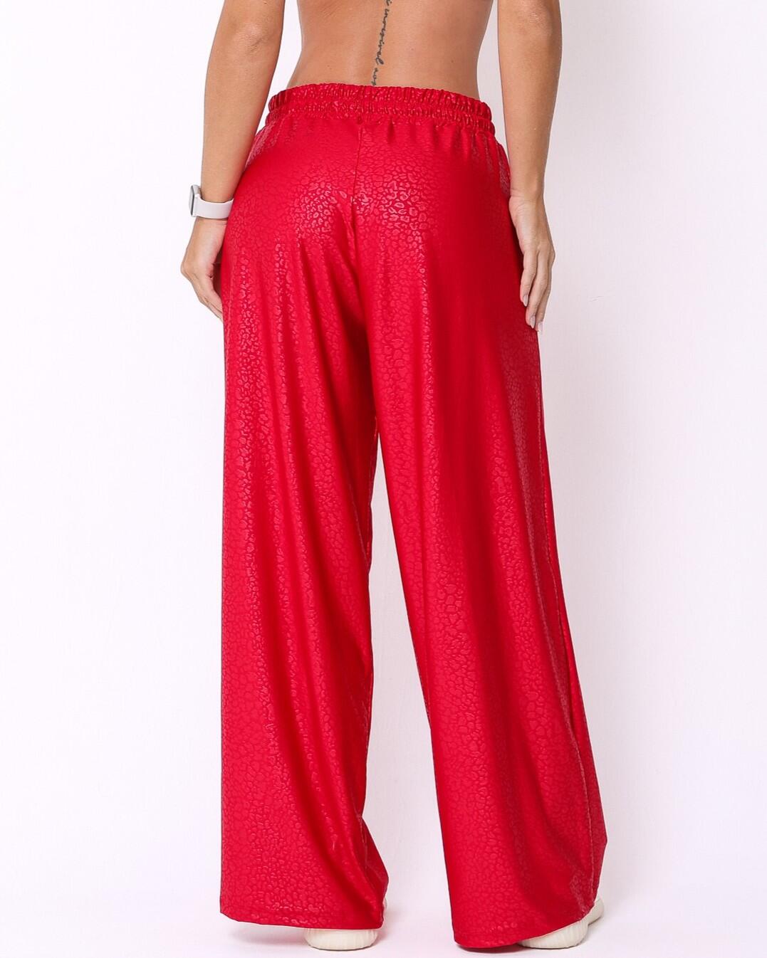 Calça Pantalona Wide Animal Print