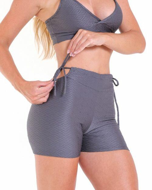 Short Empina Ajuste Textura Geom�trica