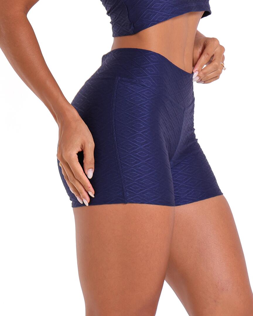 Short Básico Curtinho Textura Geométrica