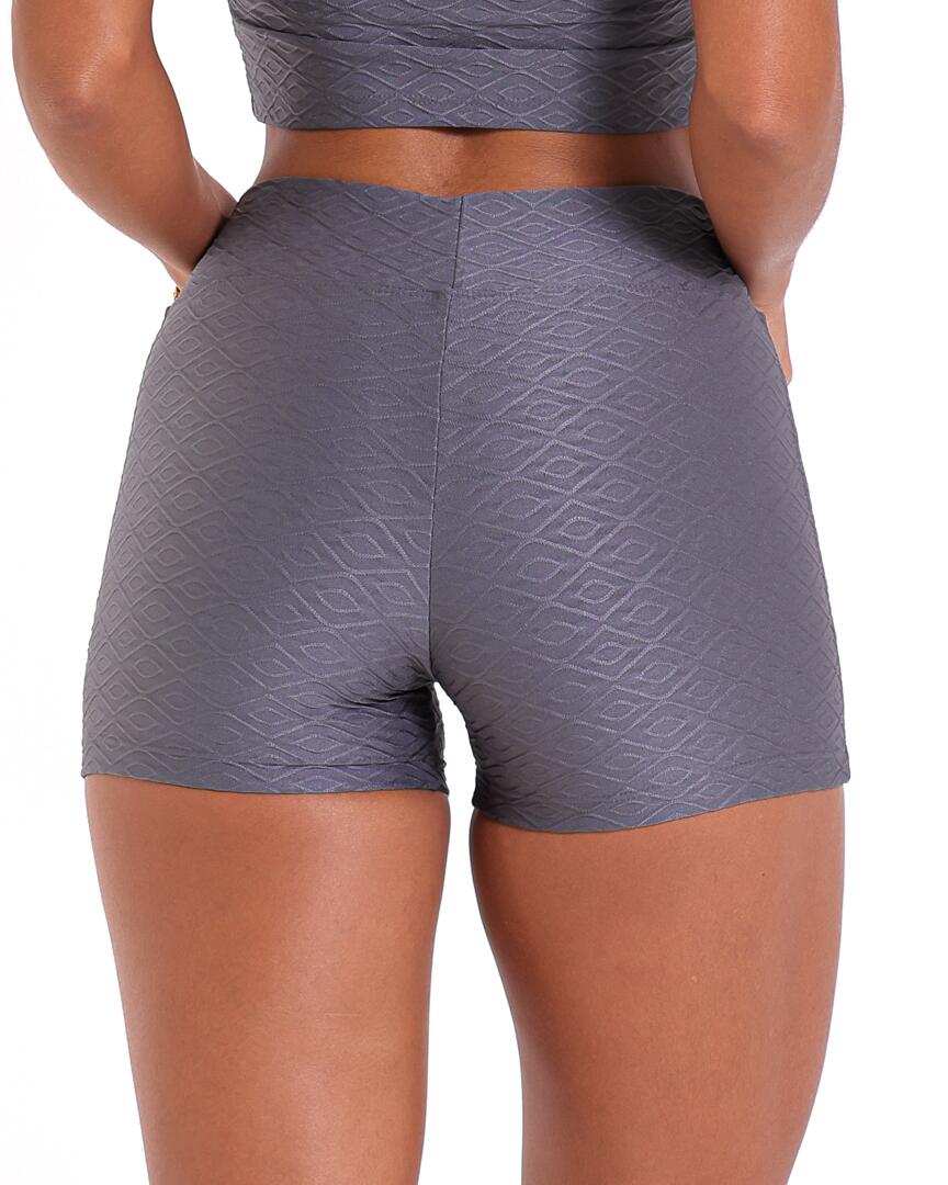 Short Básico Curtinho Textura Geométrica