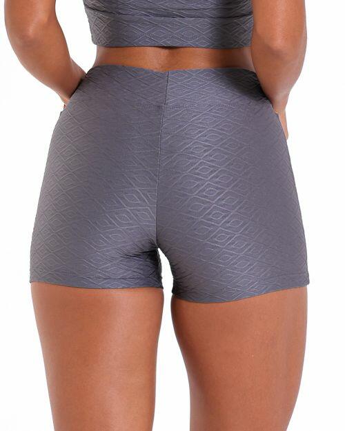 Short Básico Curtinho Textura Geométrica