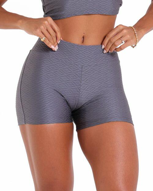 Short Básico Curtinho Textura Geométrica