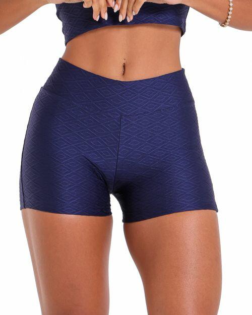 Short Básico Curtinho Textura Geométrica