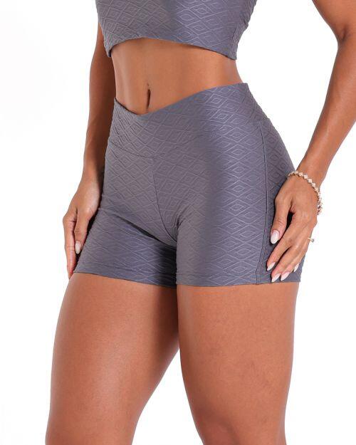 Short Básico Curtinho Textura Geométrica