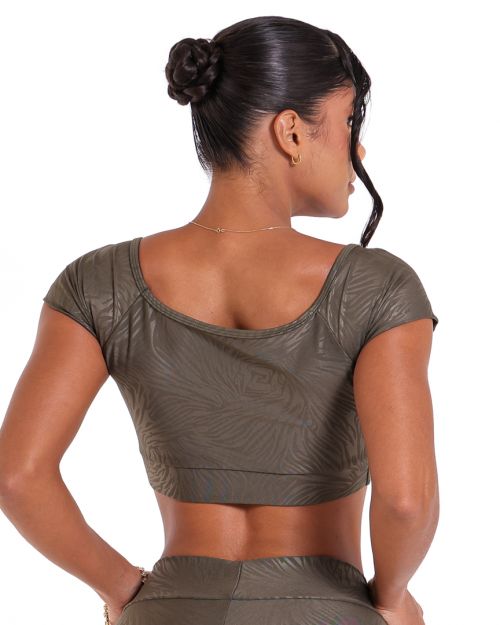 Top Manguinha Cirre Zebra