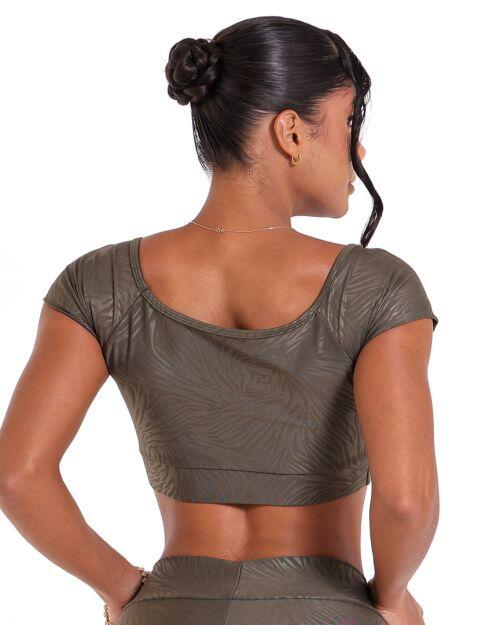 Top Manguinha Cirre Zebra