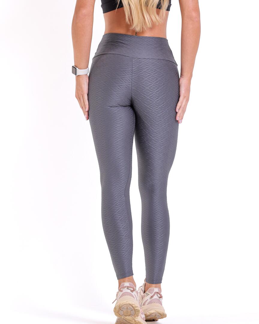 Calça Legging Básica Textura Geométrica