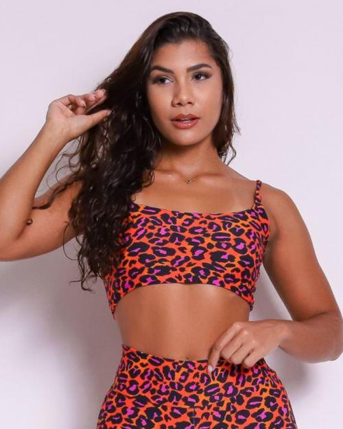 Top Bruna Estampado Digital Onça