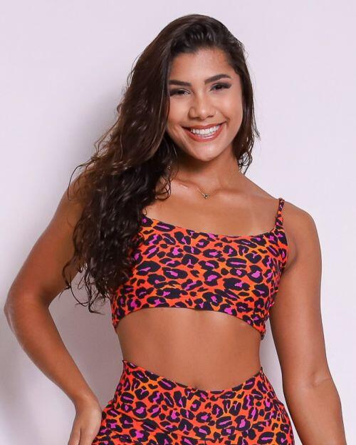 Top Bruna Estampado Digital Onça