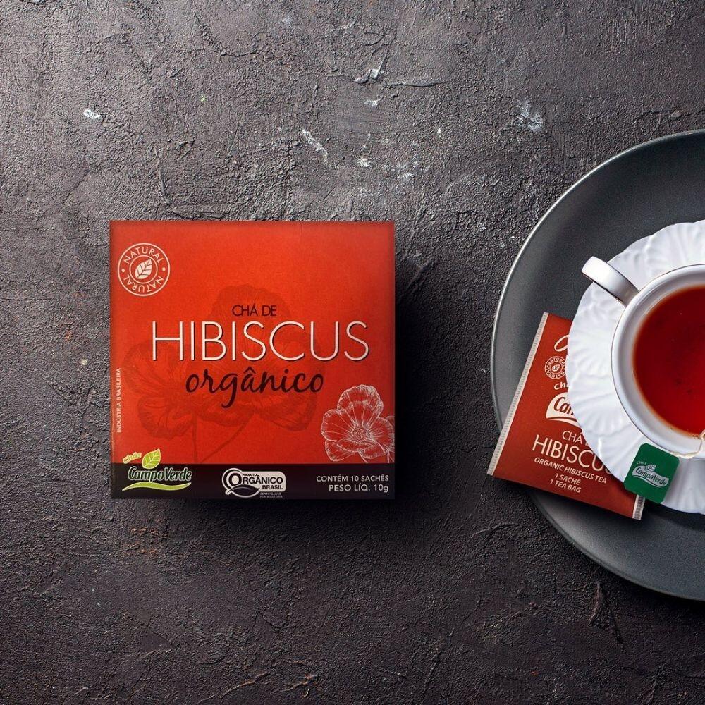 Comprar Kit 6 Hibiscus Chá Orgânico de Hibisco Campo Verde 10 sachês