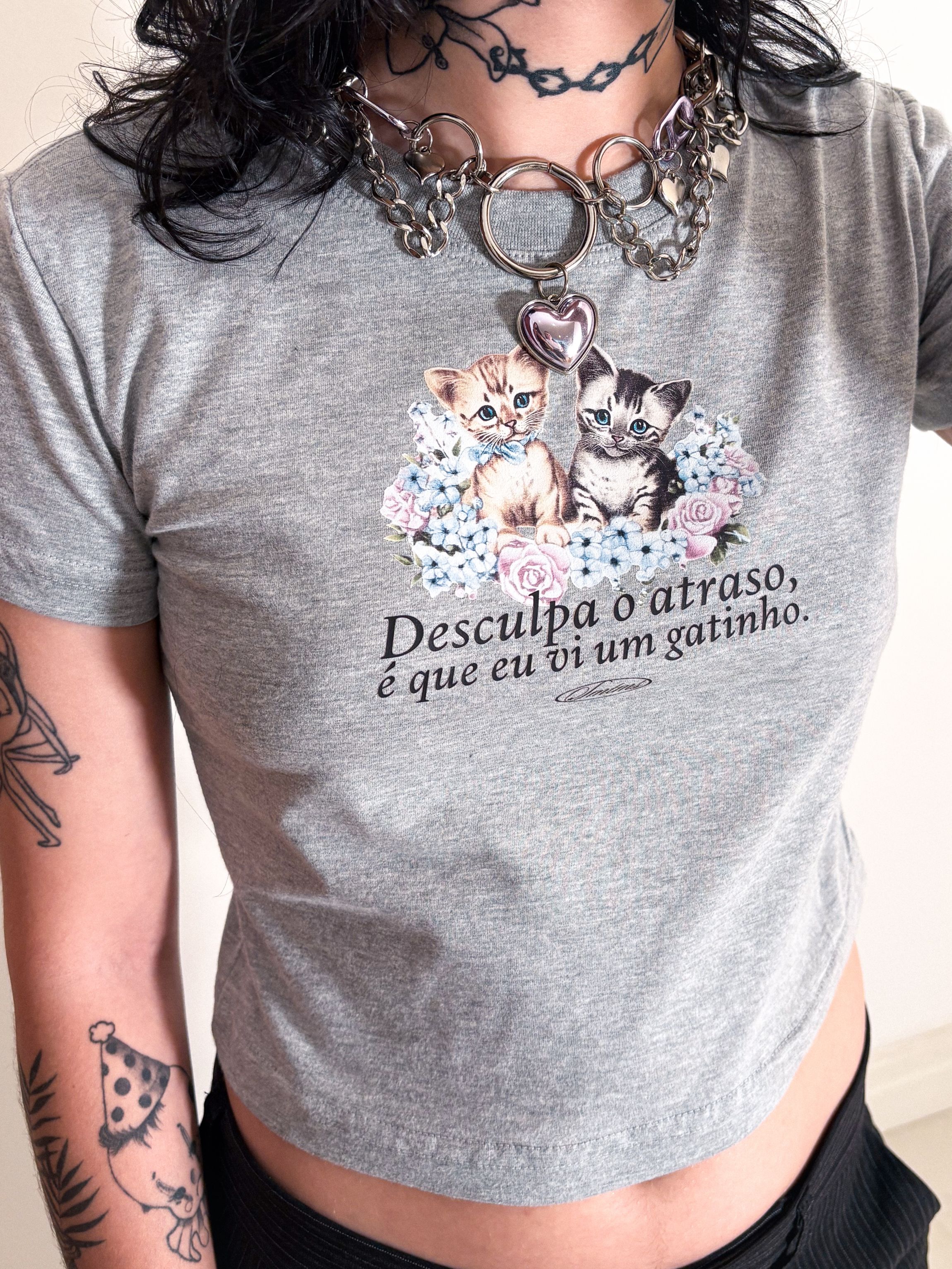 Comprar Baby Tee Gatinho - R$109,90