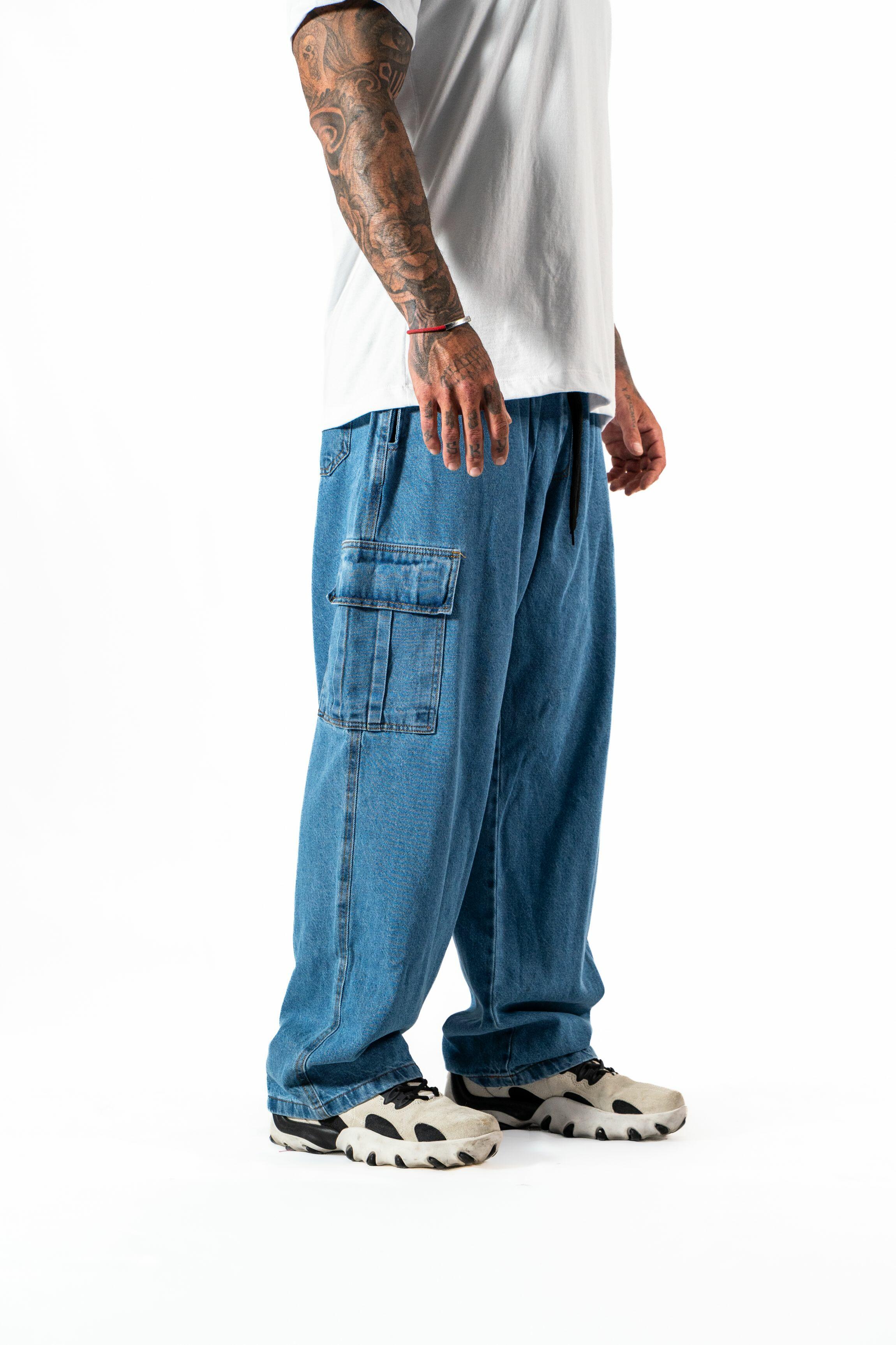 Calça Jeans Cargo