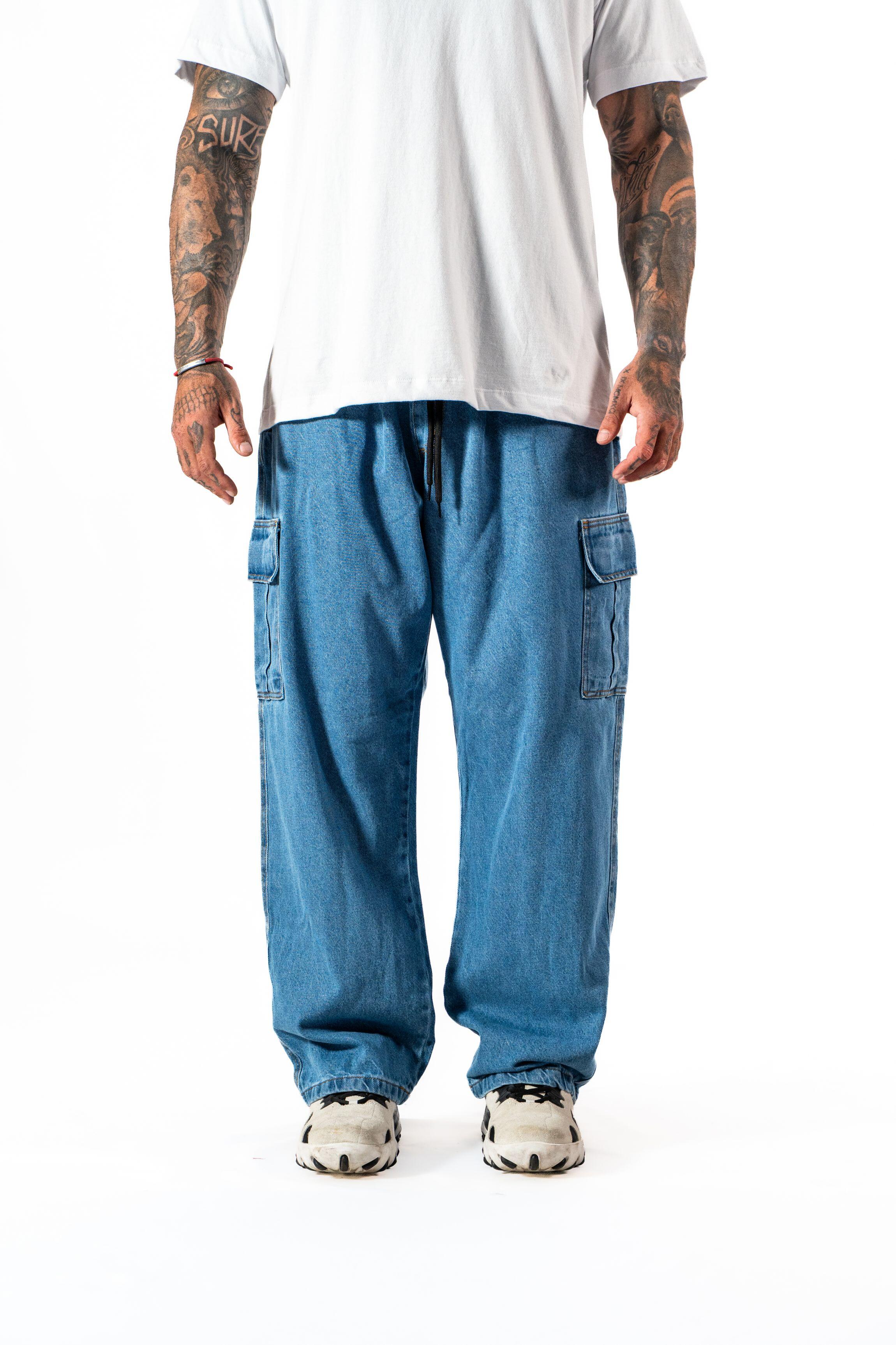 Calça Jeans Cargo