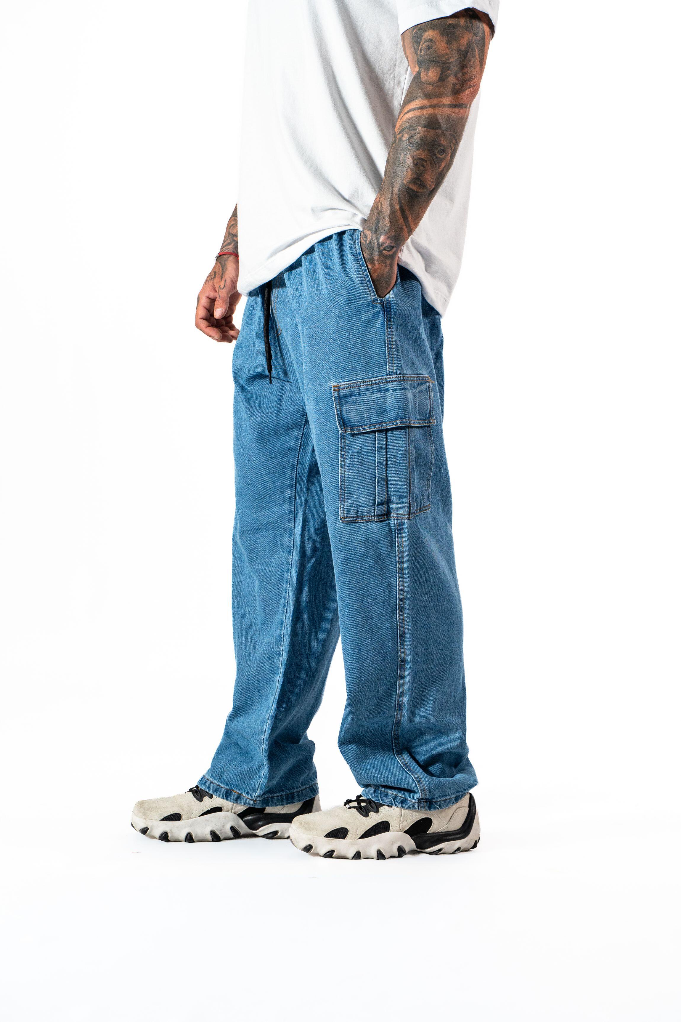 Calça Jeans Cargo