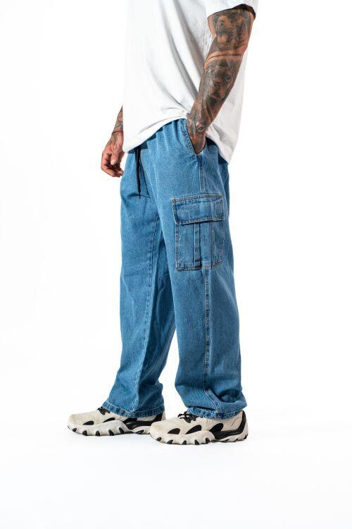 Calça Jeans Cargo