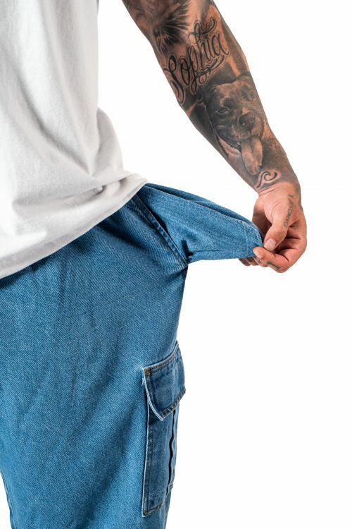 Calça Jeans Cargo